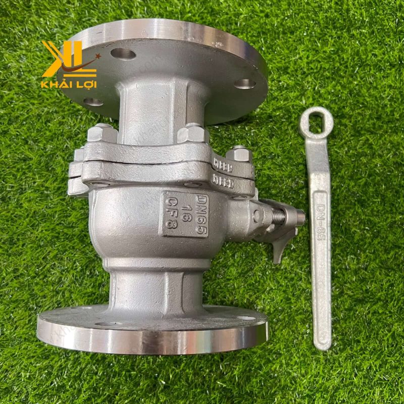 Van bi inox 304 mặt bích KITZ, chống ăn mòn trong hóa chất.