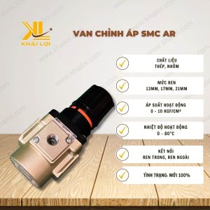 Thông số kỹ thuật "Van chỉnh áp AR SMC" của Vật tư công nghiệp Khải Lợi.