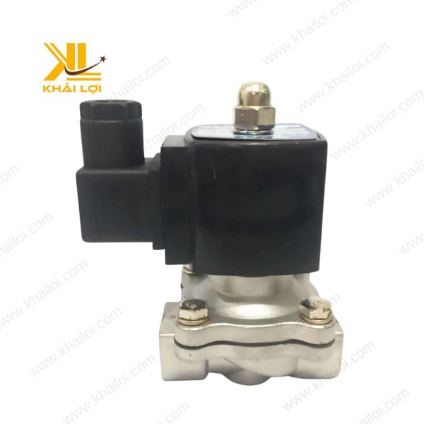 Van điện từ inox coil đúc STNC TWS trên nền trắng, nổi bật thân inox.