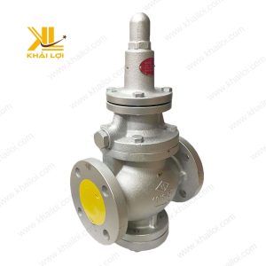 Hình ảnh tổng quan van giảm áp hơi nóng gang Đài Loan TL-12 mặt bích.