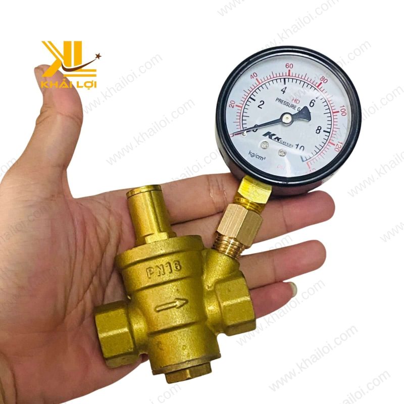Tích hợp Van Giảm Áp Nước Thau với đồng hồ áp suất.