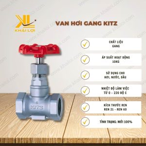 Thông số kỹ thuật Van hơi gang ren KITZ của Vật tư công nghiệp Khải Lợi