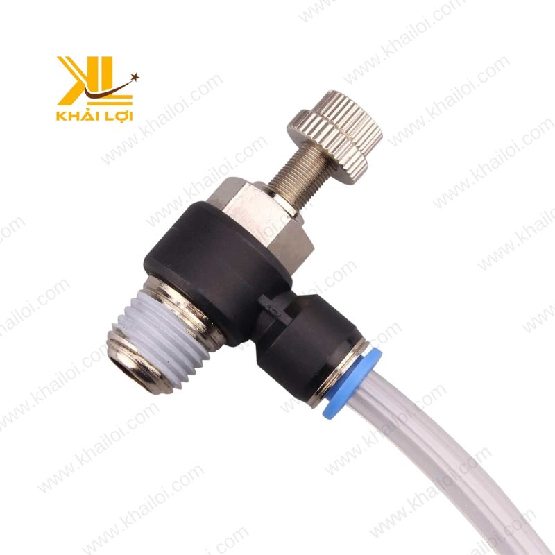 Cận cảnh núm điều chỉnh của van tiết lưu SL.