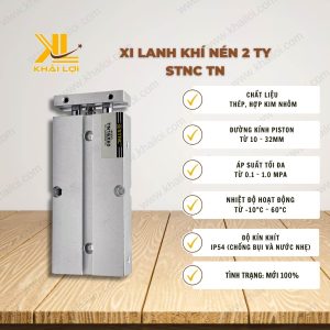 Thông số kỹ thuật của xi lanh khí nén 2 ty STNC TN của vật tư công nghiệp Khải Lợi.