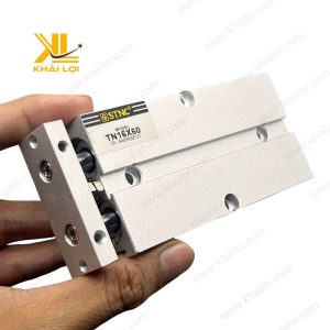 Thiết kế ty piston thép không gỉ của xi lanh khí nén 2 ty STNC TN.