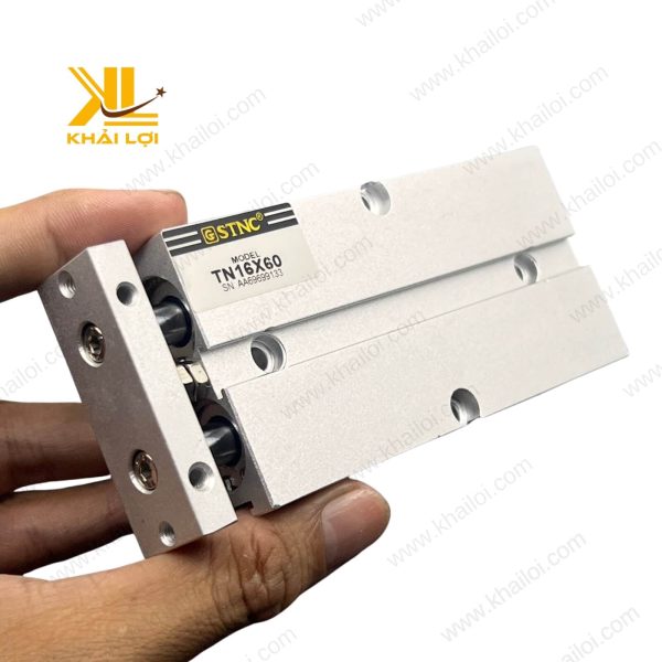 Thiết kế ty piston thép không gỉ của xi lanh khí nén 2 ty STNC TN.