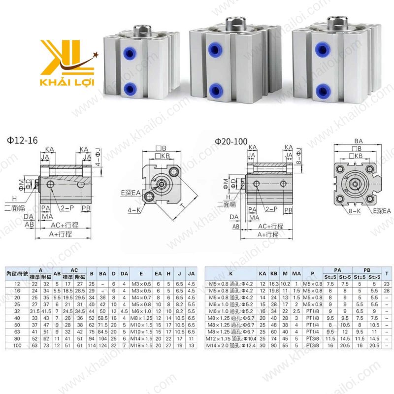 Xi Lanh Khí Nén Đúc Airtac SDA trong tự động hóa, hiệu quả cao.