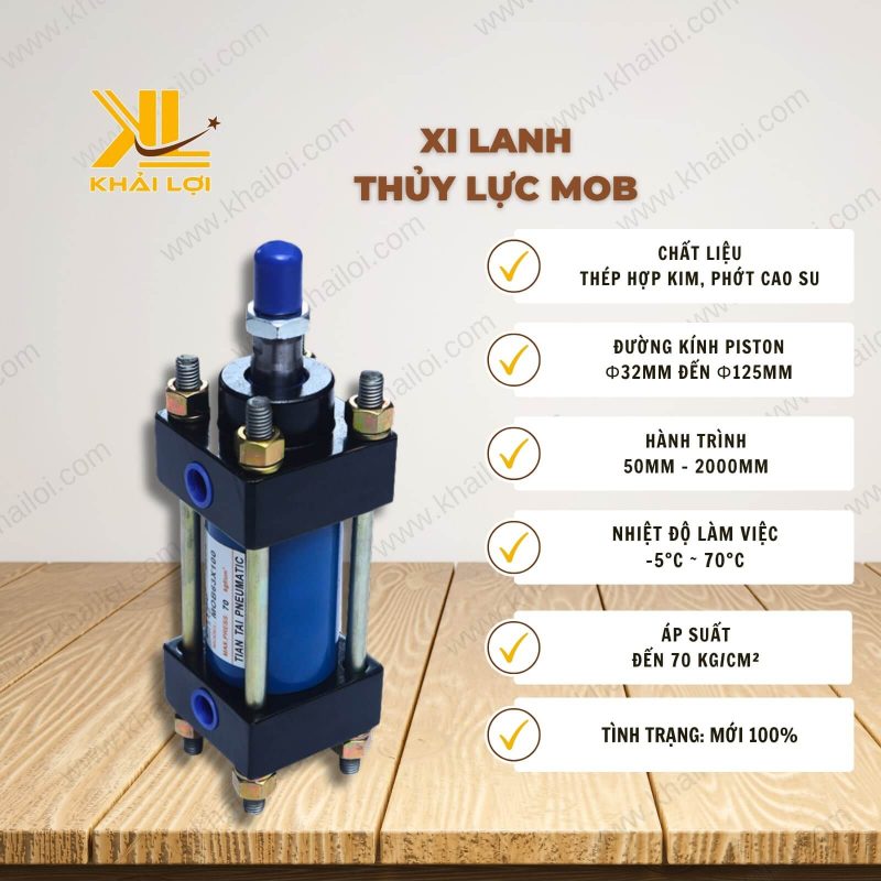 Thông số kỹ thuật: Xi lanh thủy lực MOB của Vật Tư Công Nghiệp Khải Lợi.