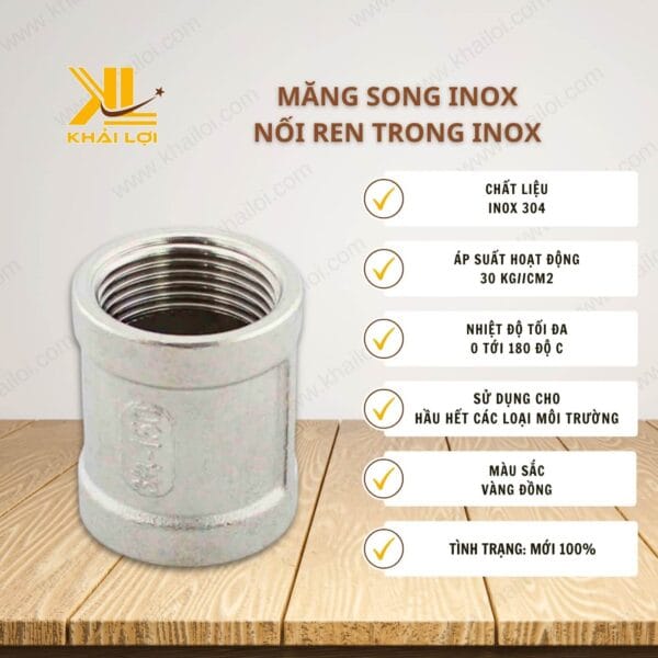Thông số kỹ thuật Măng song inox của Vật tư công nghiệp Khải Lợi