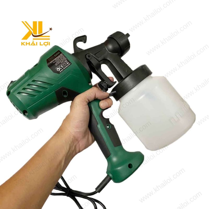 Súng sơn điện - thiết kế bình chứa sơn tiện dụng với chất liệu cao cấp.