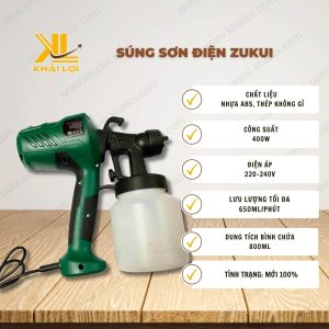 Thông số kỹ thuật Súng sơn điện của Vật tư công nghiệp Khải Lợi.