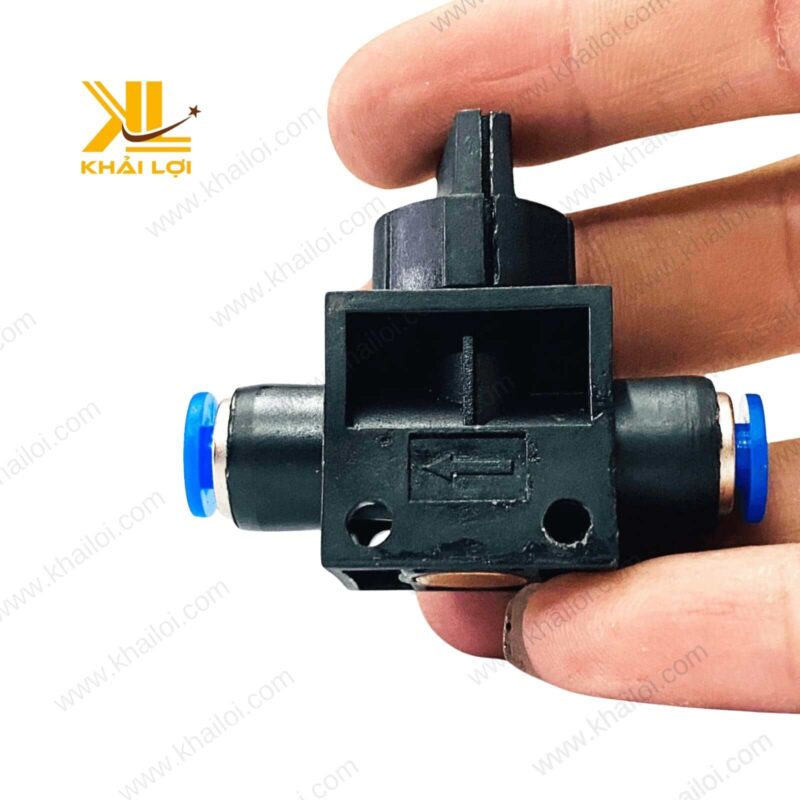 Hình ảnh chi tiết bề mặt van khóa khí nén HVFF, nổi bật với chất liệu thép không gỉ.