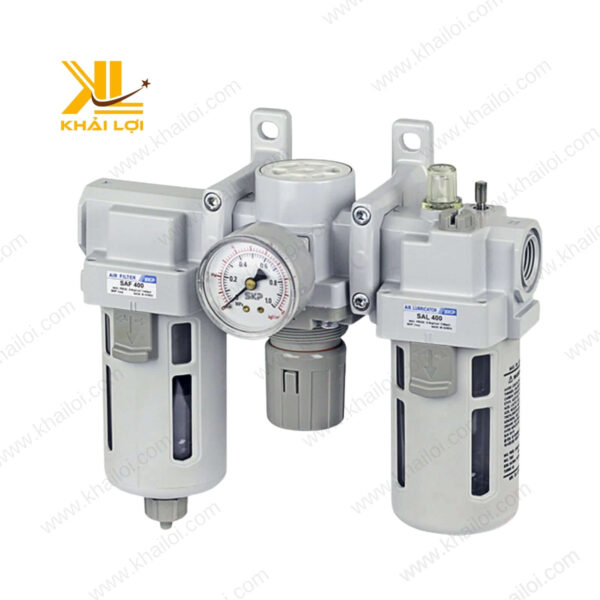 Hình ảnh Bộ Lọc Ba Khí Nén SKP SAU với các kích thước tiêu chuẩn DN08 - DN25.