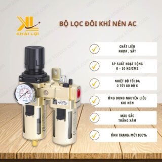 Thông số kỹ thuật "Bộ Lọc Đôi Khí Nén AC" của vật tư công nghiệp Khải Lợi.