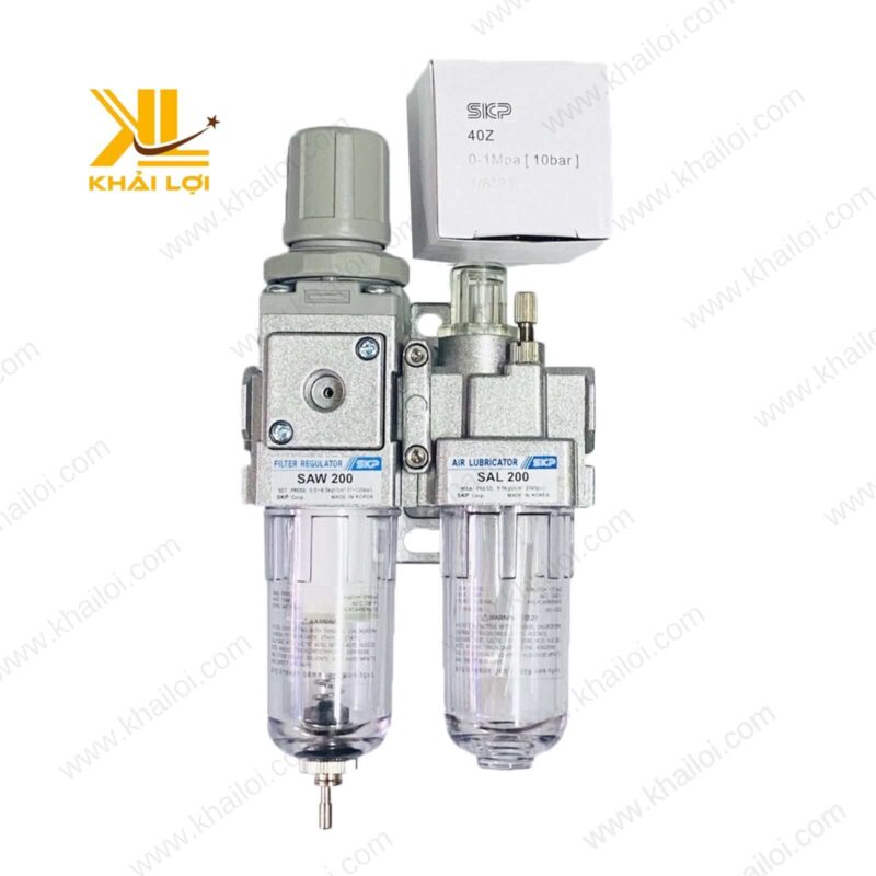 Bộ Lọc Đôi Khí Nén SKP SAU kích thước 1/4″, phù hợp cho hệ thống khí nén nhỏ.