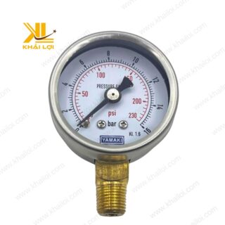 Đồng hồ đo áp suất YAMAKI mặt 40mm với chất liệu inox cao cấp.