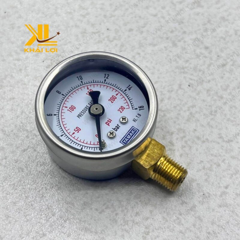 Mặt đồng hồ hơi YAMAKI 40mm hiển thị áp suất rõ ràng.