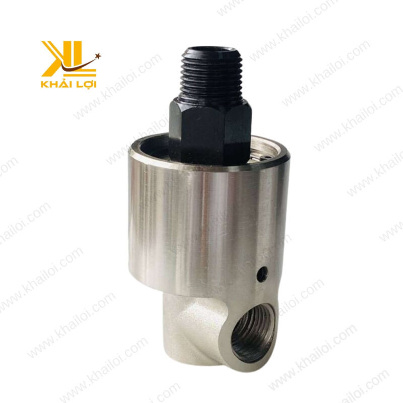 Hình ảnh khớp nối xoay khí nén SKP SRJ với kích thước ren chuẩn, đảm bảo độ kín tuyệt đối.