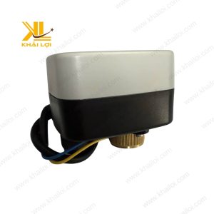 Cận cảnh Motor Van Bi Điện BVE với thân van đồng và vỏ nhựa cao cấp, thiết kế nhỏ gọn và bền bỉ.