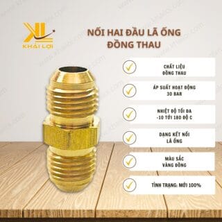 Thông số kỹ thuật "Nối Hai Đầu Lã Ống Đồng Thau" của Vật tư công nghiệp Khải Lợi.