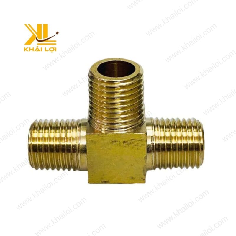Hình ảnh chi tiết của Nối Thau Ba Ngã Ren Ngoài với ba đầu nối tiện lợi.