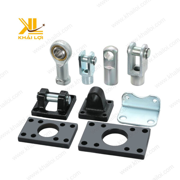 Bộ phụ kiện xi lanh KCC gồm đế CA, CB, FA, đầu Y và mắt trâu JF