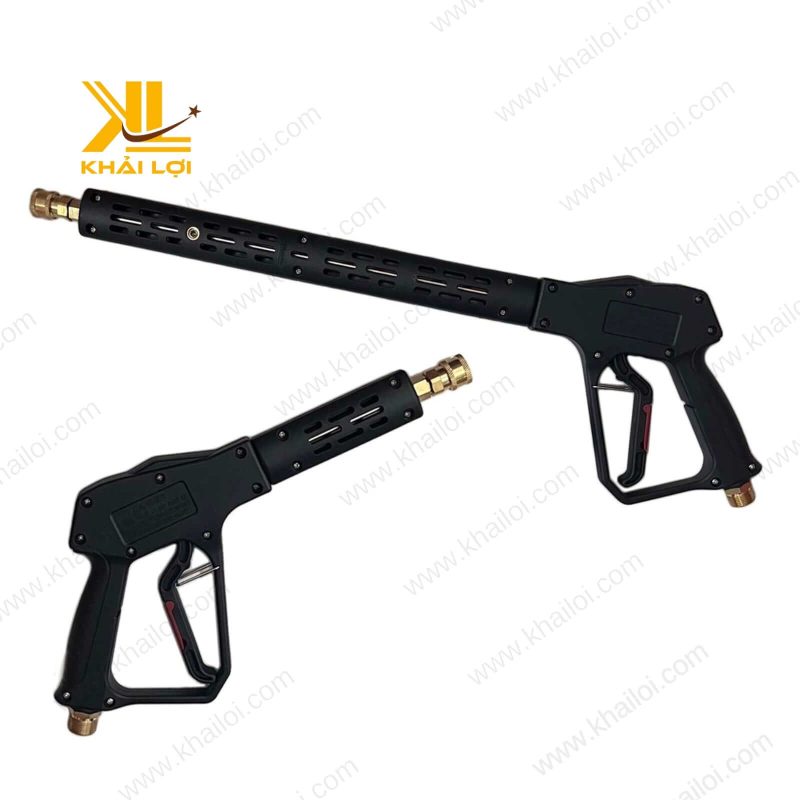 Súng Xịt Rửa Xe Ren 22 với thanh nối dài 60cm.