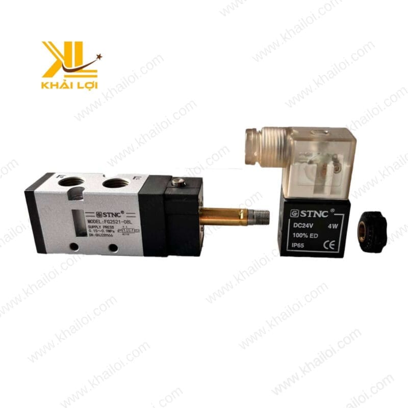 Hình ảnh chi tiết các đầu nối của van điện từ khí nén STNC FG.