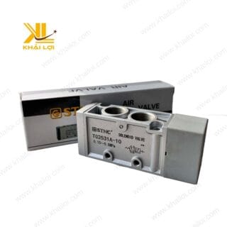 Cận cảnh chi tiết cấu tạo của Van Kích Hơi Khí Nén STNC TG với chất liệu thép chống ăn mòn.