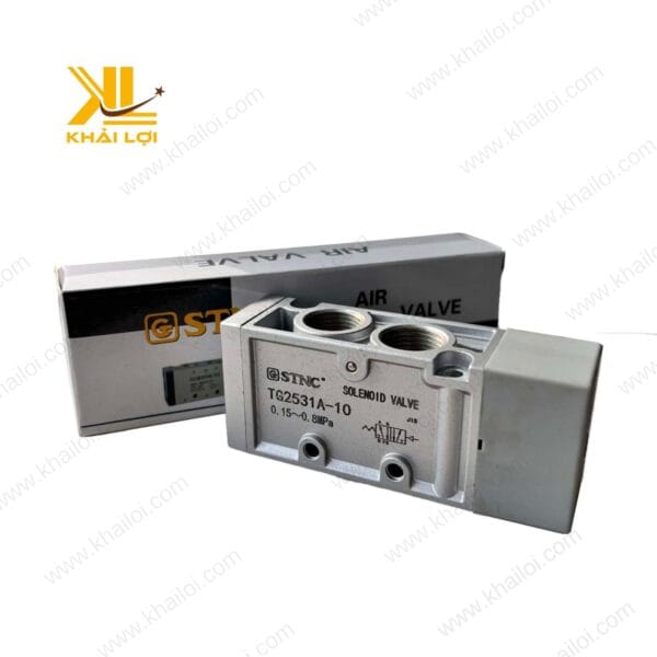 Cận cảnh chi tiết cấu tạo của Van Kích Hơi Khí Nén STNC TG với chất liệu thép chống ăn mòn.