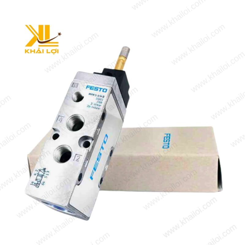 Cận cảnh chi tiết van điện từ FESTO MFH nhập khẩu tại Vật tư công nghiệp Khải Lợi.