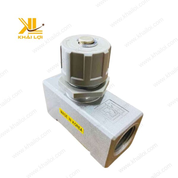 Bộ sản phẩm Van Tiết Lưu SKP SAS với các kích thước lỗ ren khác nhau.
