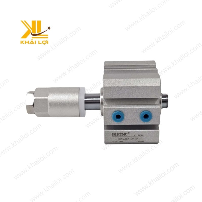 Hình ảnh cận cảnh Xi lanh Compact Hai Đầu STNC TGND TGNJ với thiết kế nhỏ gọn và chất liệu hợp kim nhôm cao cấp.