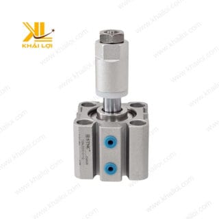 Góc chụp ngang của Xi lanh Compact Hai Đầu STNC TGND TGNJ, làm nổi bật cấu trúc nhỏ gọn và chắc chắn.