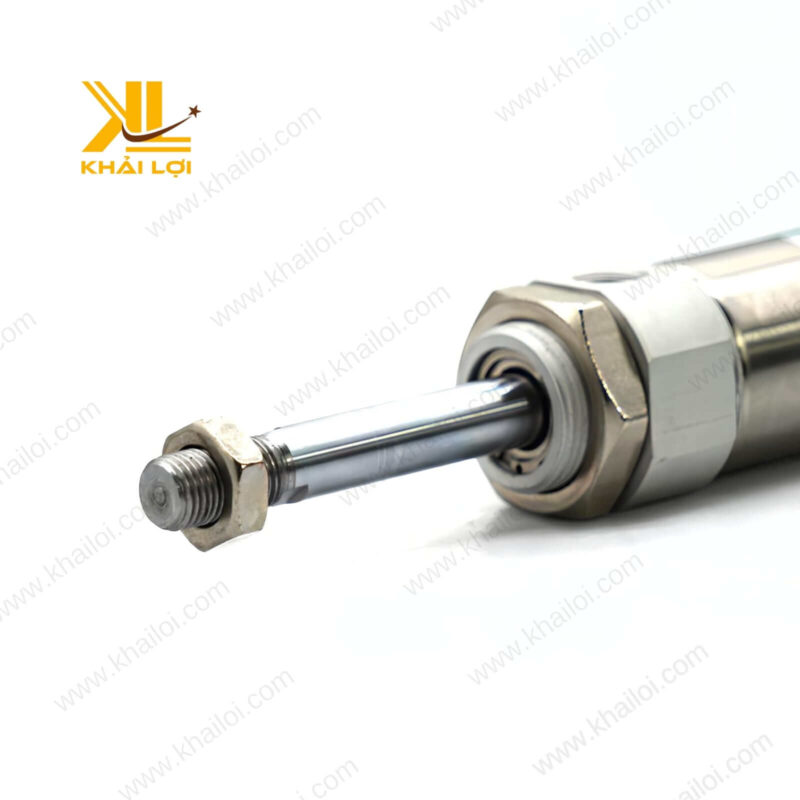 Cận cảnh xi lanh inox FESTO STNC TGL với bề mặt sáng bóng, gia công chính xác cao.
