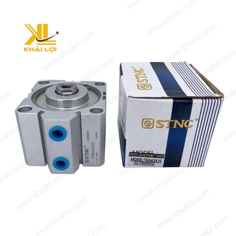 Cận cảnh xi lanh khí nén compact STNC TGN với thiết kế nhỏ gọn và bền bỉ.