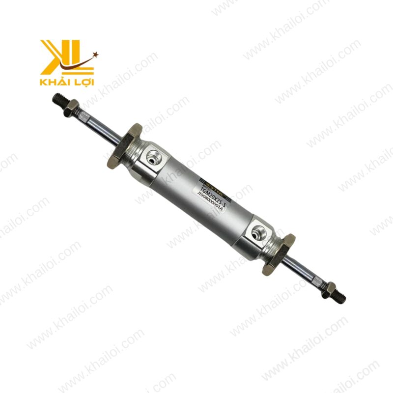 Cận cảnh xi lanh khí nén STNC TGMD TGMJ với vỏ nhôm chống oxy hóa.