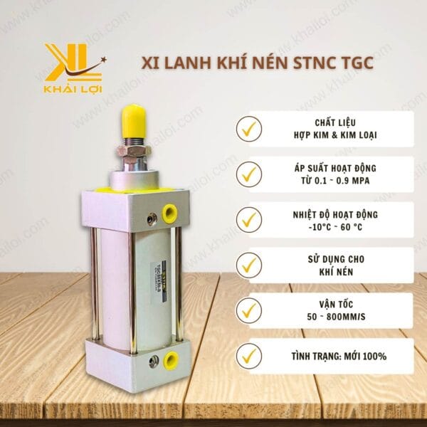 Thông số kỹ thuật Xi Lanh Khí Nén STNC TGC của Vật tư công nghiệp Khải Lợi.