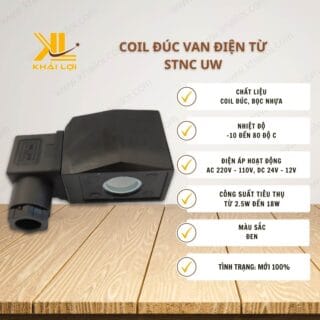 Thông số kỹ thuật Coil Đúc Van Điện Từ STNC UW của Vật tư công nghiệp Khải Lợi.