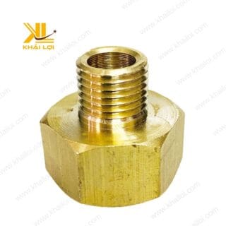 Nối ren đồng 22 với lớp mạ vàng đẹp mắt, thiết kế chống rò rỉ hiệu quả.