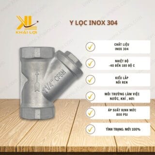 Thông số kỹ thuật "Lọc Y Inox 304" của Vật tư công nghiệp Khải Lợi.