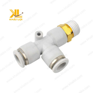 Chữ T Hai Đầu Ghim Ống Ren Bên Hông STNC YPD - Giải pháp kết nối ống khí nén an toàn, chắc chắn.