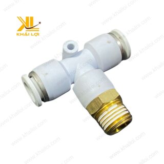Sản phẩm chữ T hai đầu ghim ống ren giữa STNC YPB phù hợp với hệ thống khí nén và bơm nước.