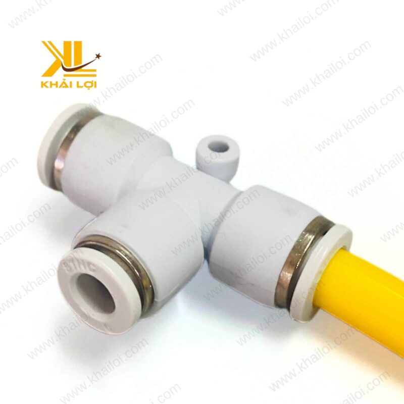 Hình ảnh cận cảnh Chữ T Nối Giảm Khí Nén STNC YPEG của Vật tư công nghiệp Khải Lợi.
