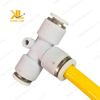 Cận cảnh sản phẩm Chữ T nối giảm khí nén STNC YPEW chịu áp suất cao, độ bền vượt trội.