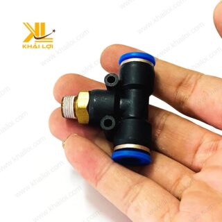 Chữ Tê 2 Đầu Ghim Ống Ren Ngoài Bên Giữa PB của Vật tư công nghiệp Khải Lợi – kết nối chắc chắn, dễ dàng tháo lắp.