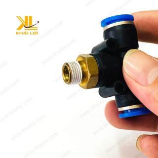 hiết kế nhỏ gọn, chắc chắn của chữ Tê 2 Đầu Ghim Ống Ren Ngoài Bên Giữa PB từ Vật tư công nghiệp Khải Lợi.