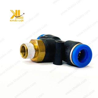 Đầu nối chữ Tê 2 Đầu Ghim Ống Ren Ngoài Bên Giữa PB chuyên dụng cho hệ thống khí nén và bơm nước.