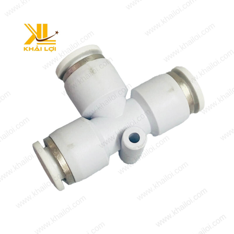 Khớp nối nhanh chữ T STNC YPE giúp kết nối ba đầu ống khí dễ dàng.