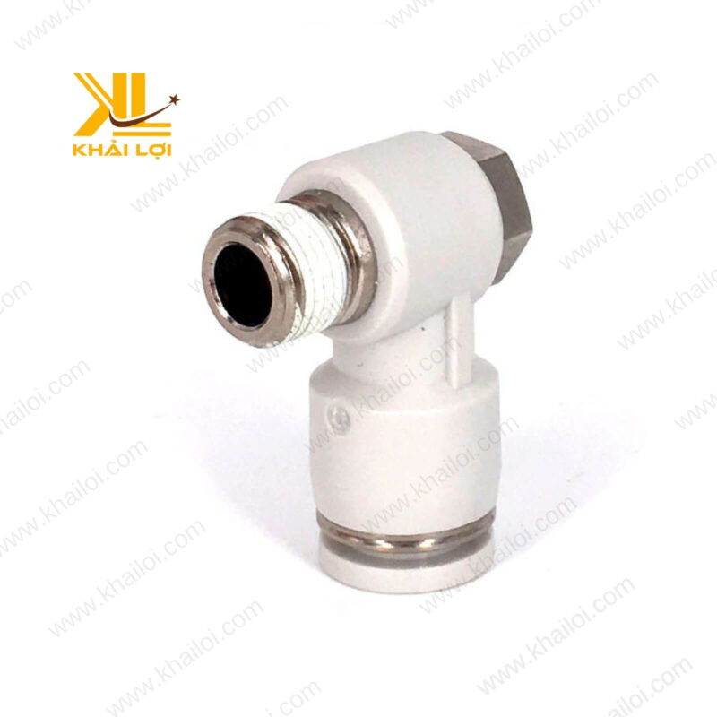 Co nối hơi khí nén AIRTAC PHF của Vật tư công nghiệp Khải Lợi với thiết kế chữ L tiện dụng.